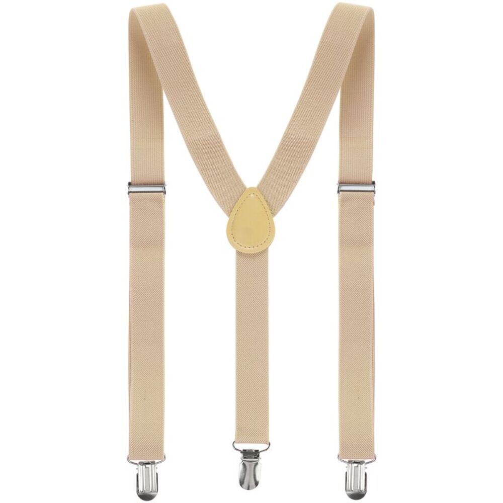Suspenders Metal Clips Adjustable Elastic Band Y Shaped Suspender Bright Red